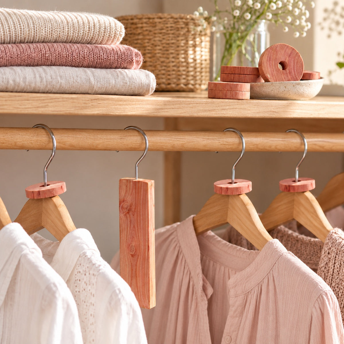 Cedar Coat Hanger Rings Clothing Protectors – Set of 10