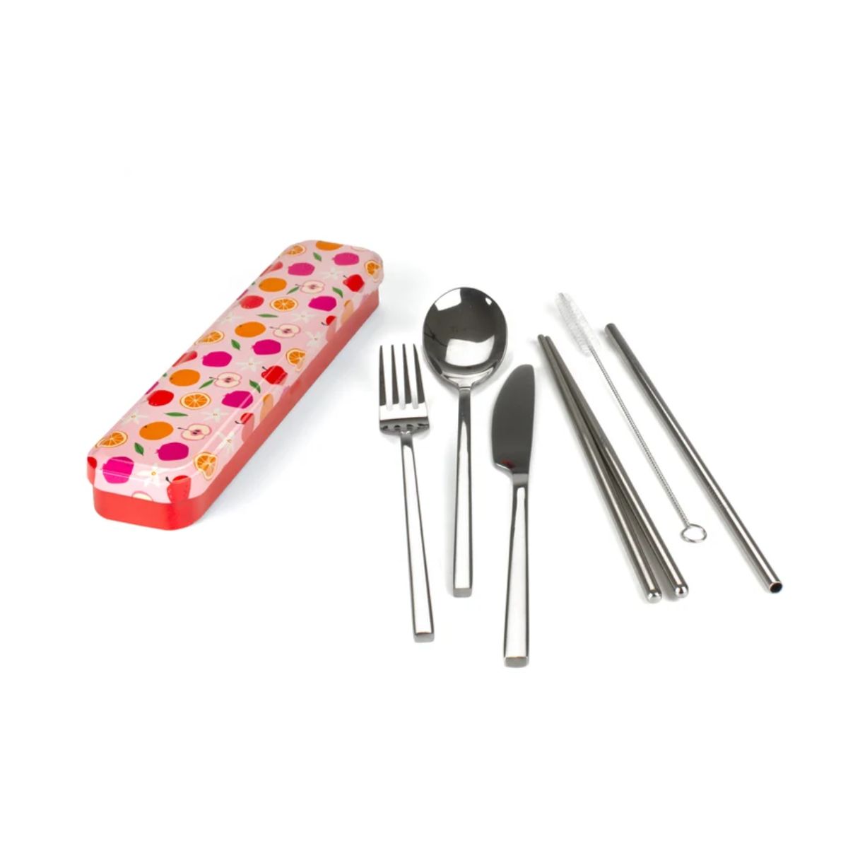 RetroKitchen Carry Your Cutlery – Reusable Travel Cutlery Set - Apple Blossom