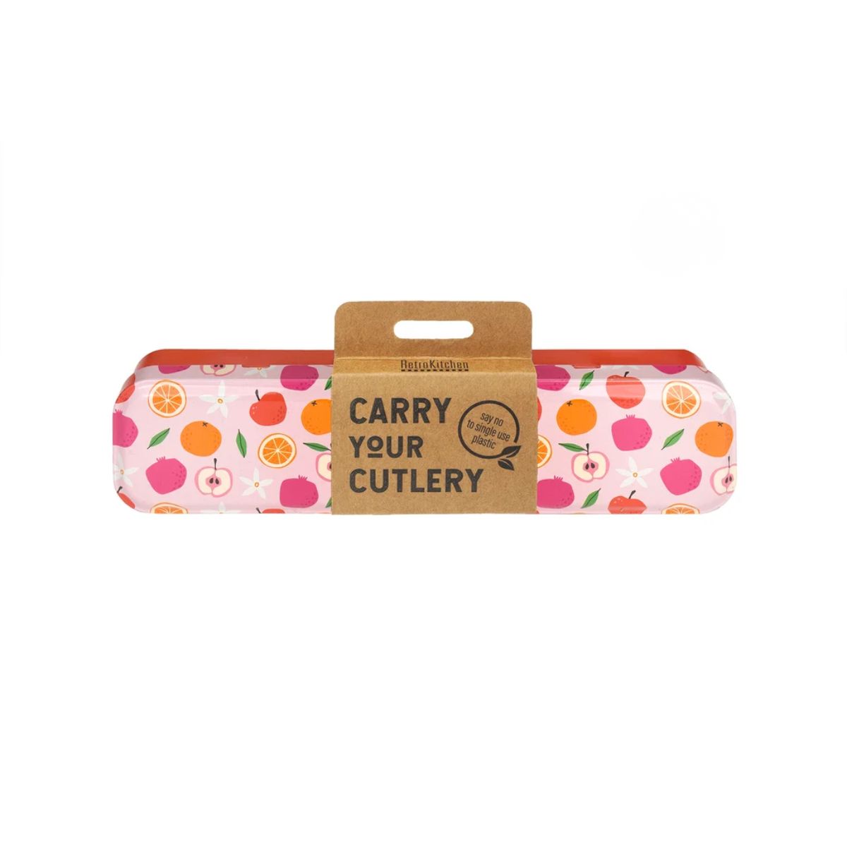 RetroKitchen Carry Your Cutlery – Reusable Travel Cutlery Set - Apple Blossom