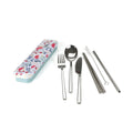 RetroKitchen Carry Your Cutlery – Reusable Travel Cutlery Set - Botanical Set