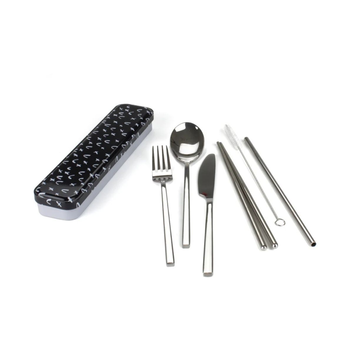 RetroKitchen Carry Your Cutlery – Reusable Travel Cutlery Set - Criss Cross