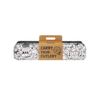 RetroKitchen Carry Your Cutlery – Reusable Travel Cutlery Set - Doodle Art