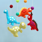 Handmade Felt Nursery Cot Mobile -Dinosaurs