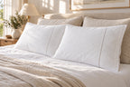 Cotton Pillowcase - Embroidered Floral - Set of 2