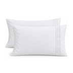 Cotton Pillowcase - Embroidered Lace